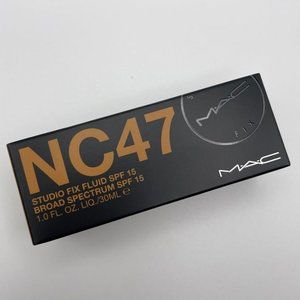 Mac Studio Fix Fluid Spf 15 NC27 Liquid Foundation New In Box 1oz‎